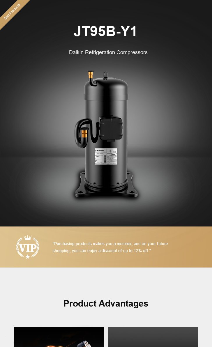 Daikin Compressor JT95B-Y1, technical parameters pdf, structure diagram